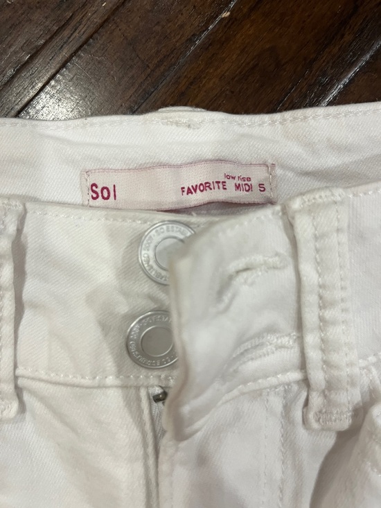 Women's White Casual Denim Shorts - Brand SO - Picture 2 of 2